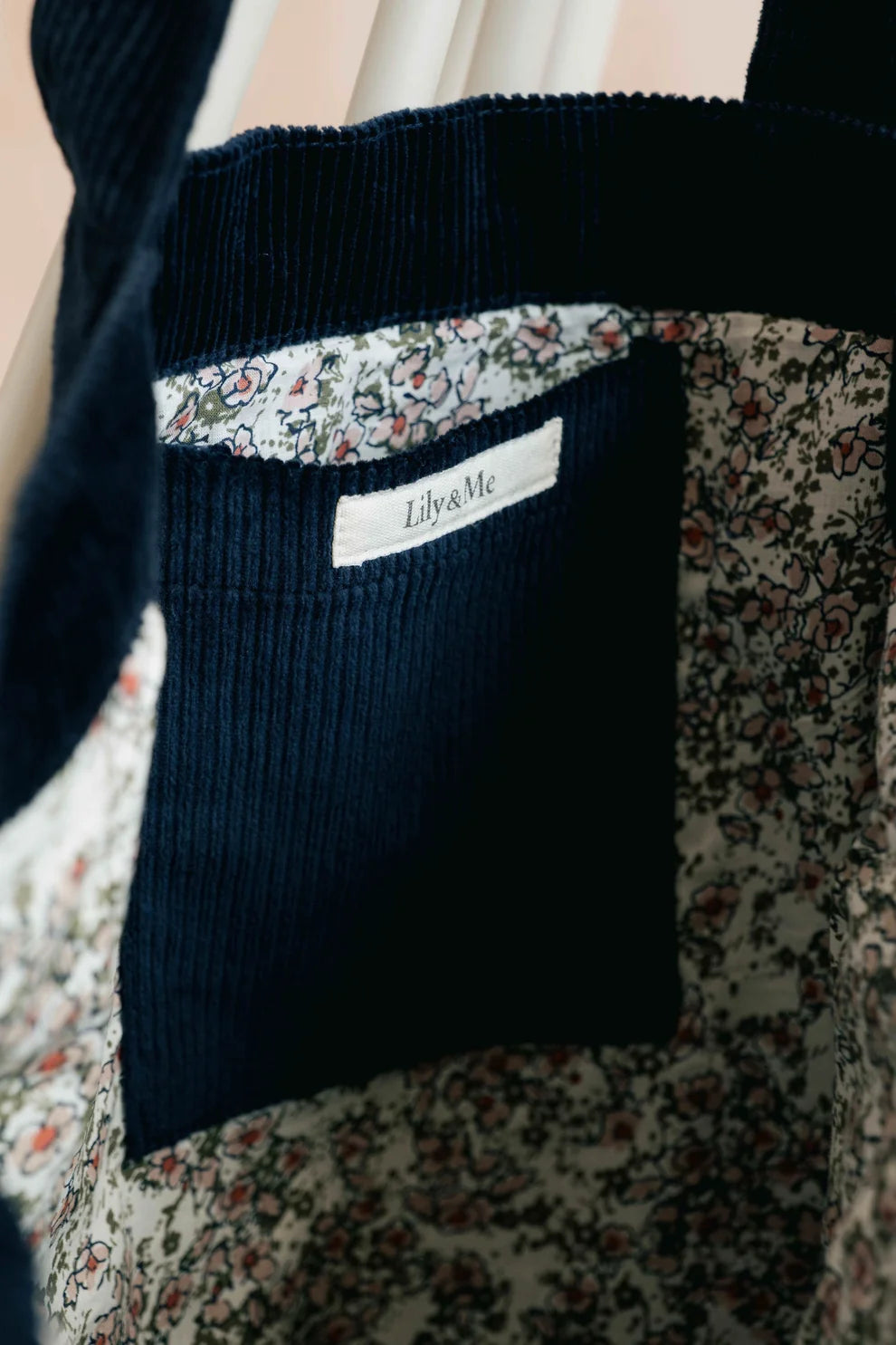 Lily & Me Jumbo Cord Tote Bag - Navy