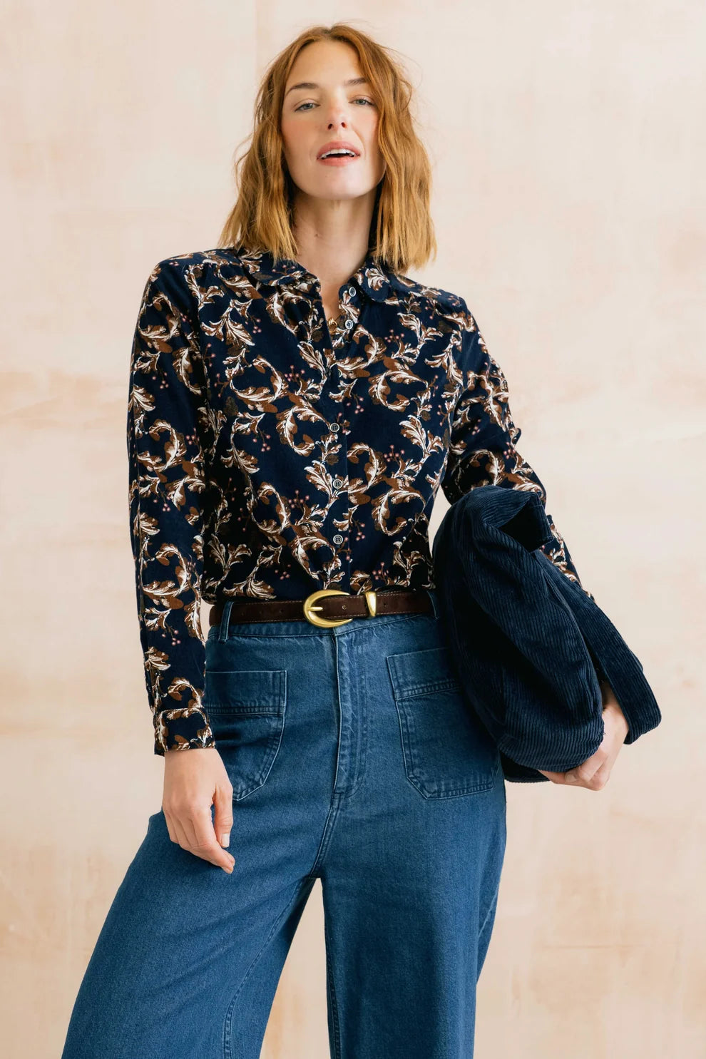Lily & Me Jumbo Cord Tote Bag - Navy