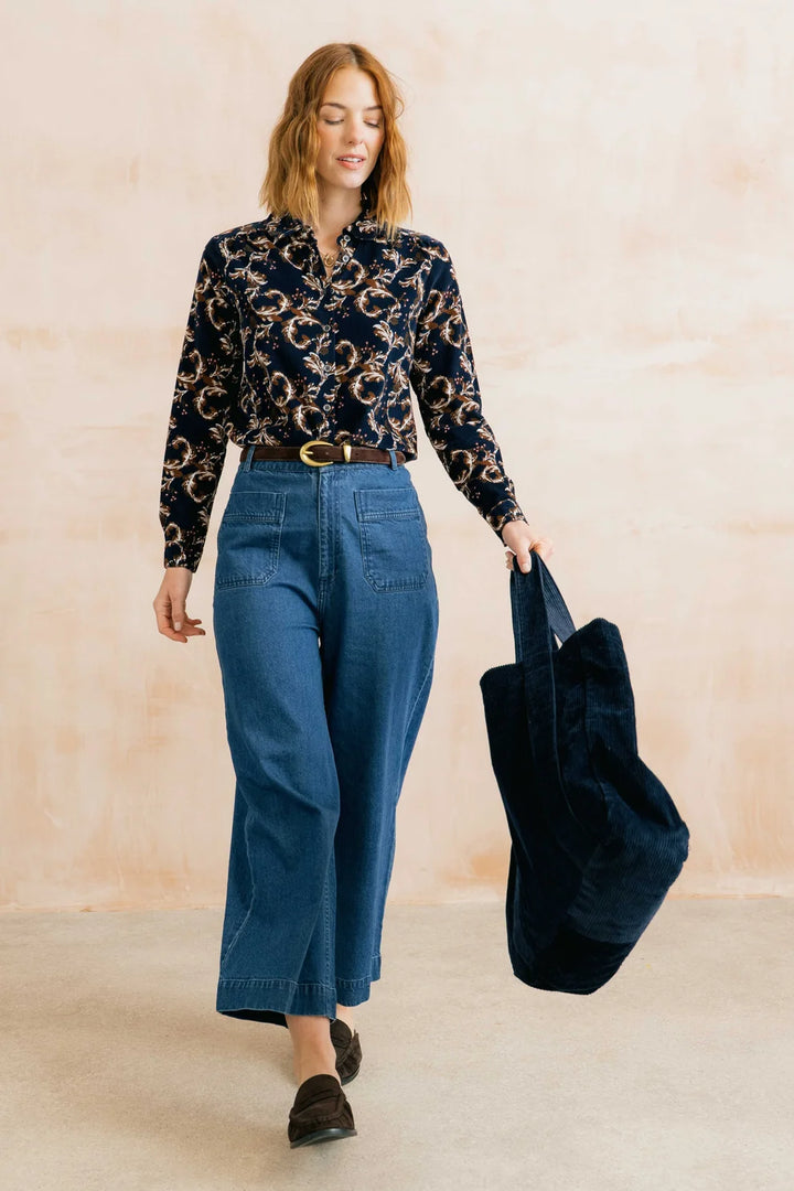 Lily & Me Jumbo Cord Tote Bag - Navy