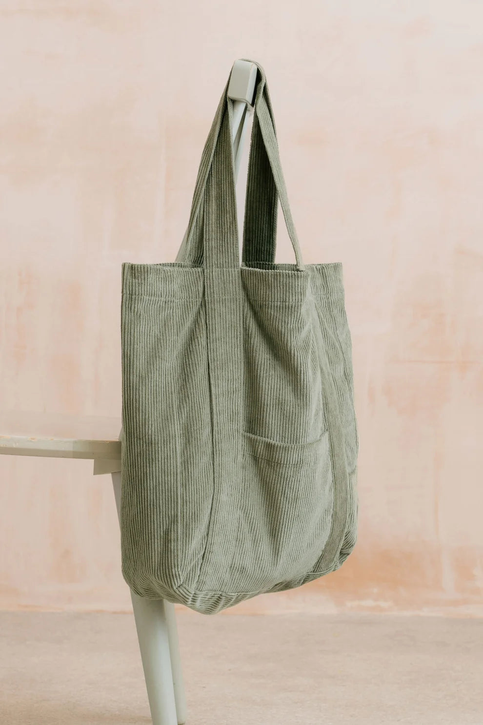 Lily & Me Jumbo Cord Tote Bag - Sage