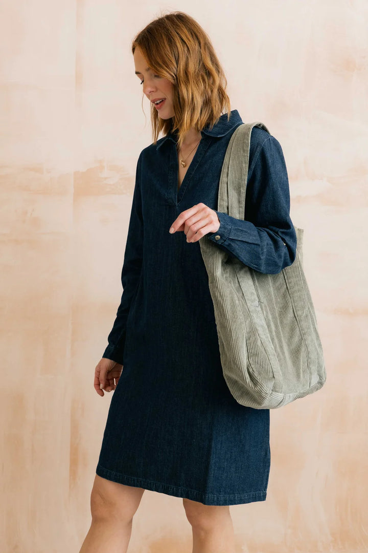 Lily & Me Jumbo Cord Tote Bag - Sage