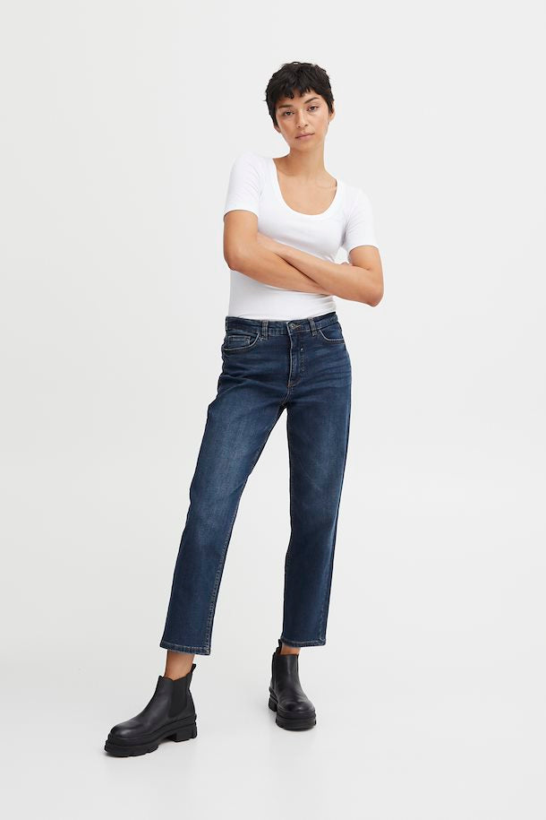 Ichi Twiggy Raven Jeans - Dark Blue