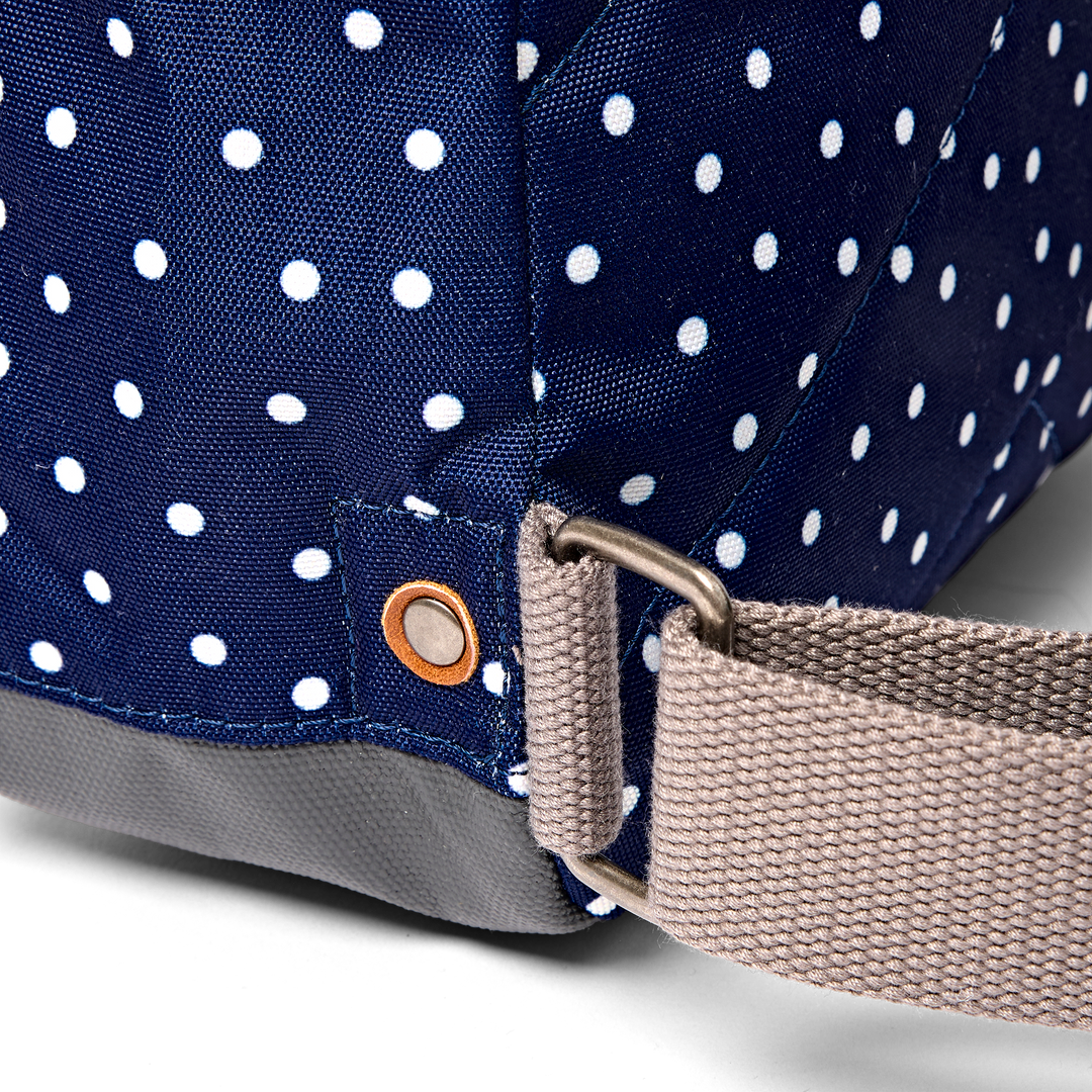 Roka London- Bantry B Backpack small- Navy Poka Dot