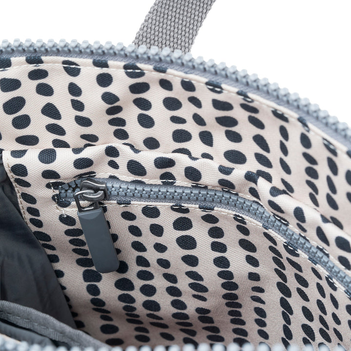 Roka London - Bantry B Small Recycled Canvas Backpack - Linear dot