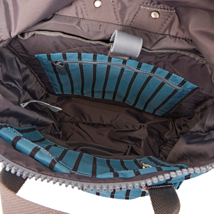 Roka London Canfield Roll-Top Backpack - Medium - Blue Stripe