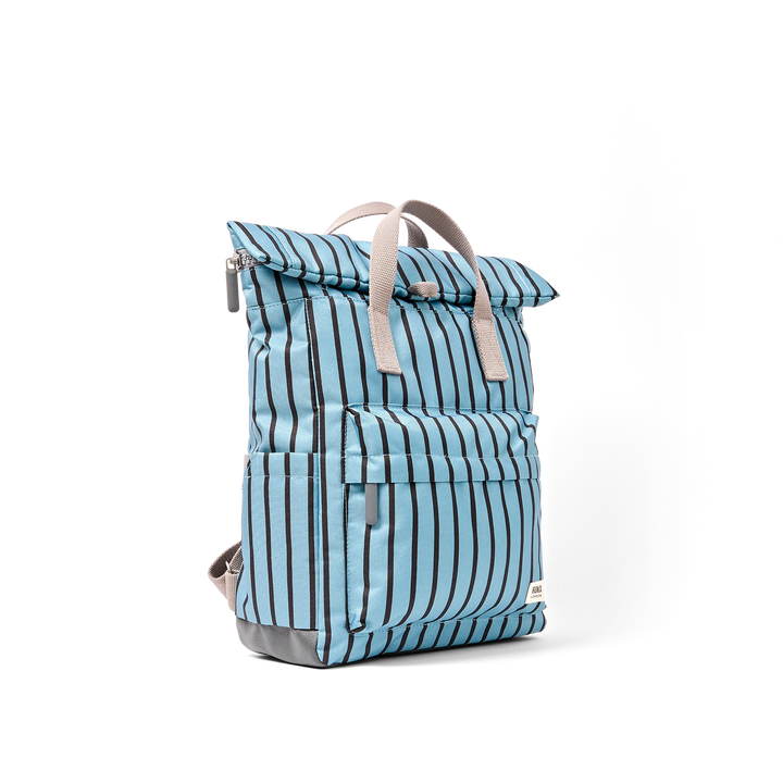 Roka London Canfield Roll-Top Backpack - Medium - Blue Stripe