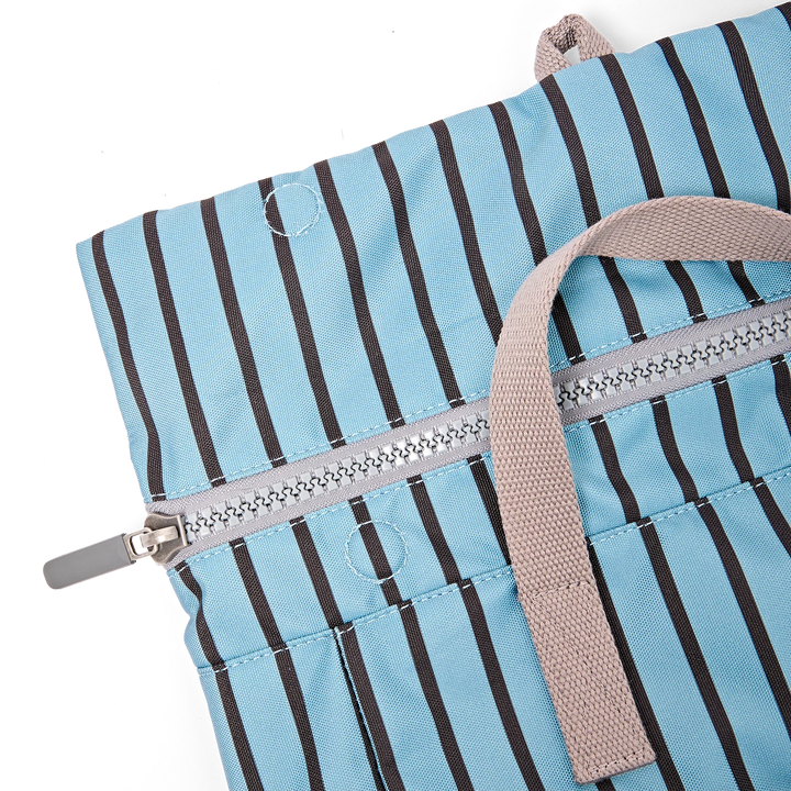 Roka London Canfield Roll-Top Backpack - Medium - Blue Stripe