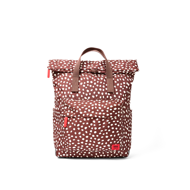 Roka London Canfield Medium Brown Dot Backpack
