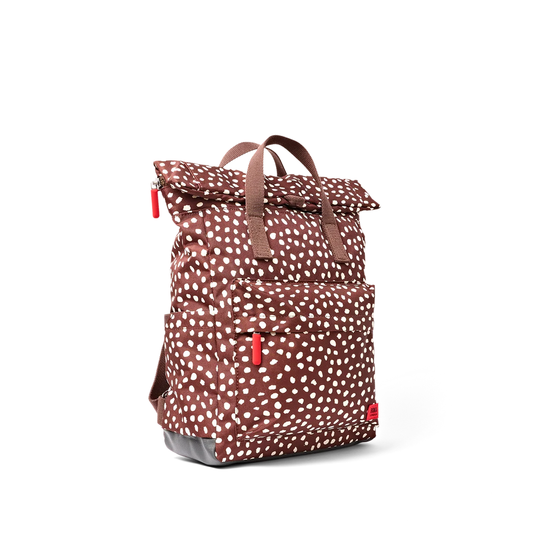 Roka London Canfield Medium Brown Dot Backpack