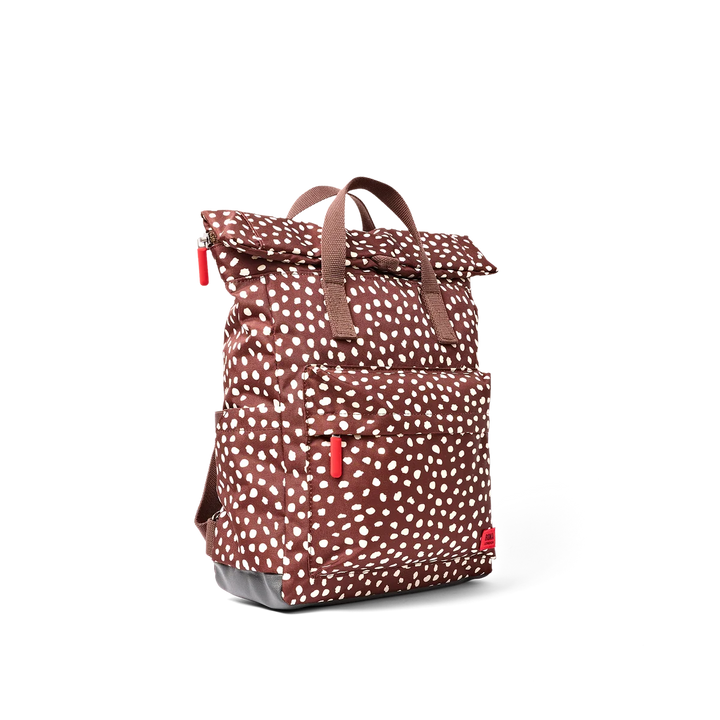 Roka London Canfield Medium Brown Dot Backpack
