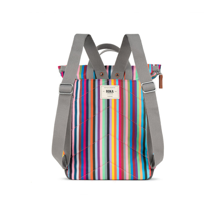 Roka London -  Medium Canfield Backpack - Multi Sripe Nylon