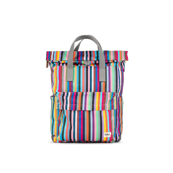 Roka London -  Medium Canfield Backpack - Multi Sripe Nylon