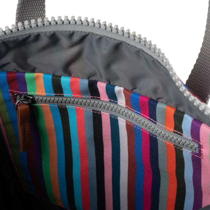 Roka London -  Medium Canfield Backpack - Multi Sripe Nylon