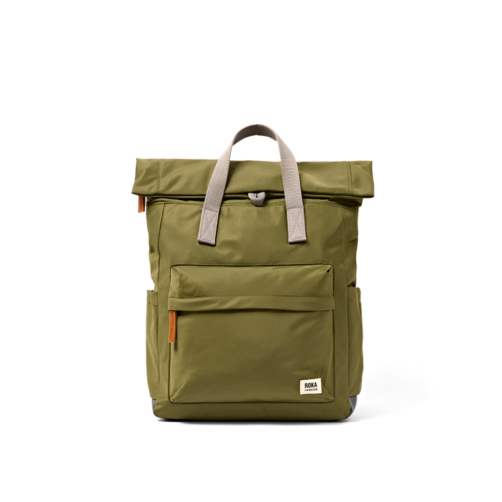Roka London Canfield Roll Top Backpack- Chive