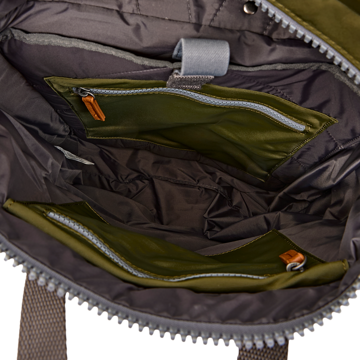 Roka London Canfield Roll Top Backpack- Chive