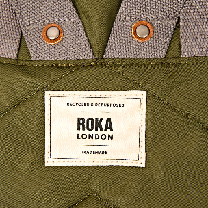 Roka London Canfield Roll Top Backpack- Chive