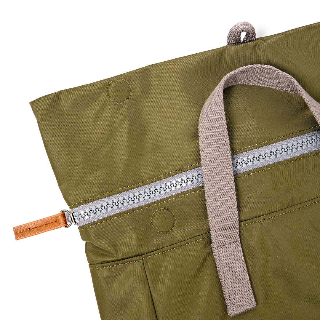 Roka London Canfield Roll Top Backpack- Chive