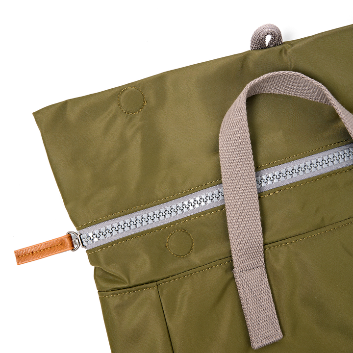 Roka London Canfield Roll Top Backpack- Chive
