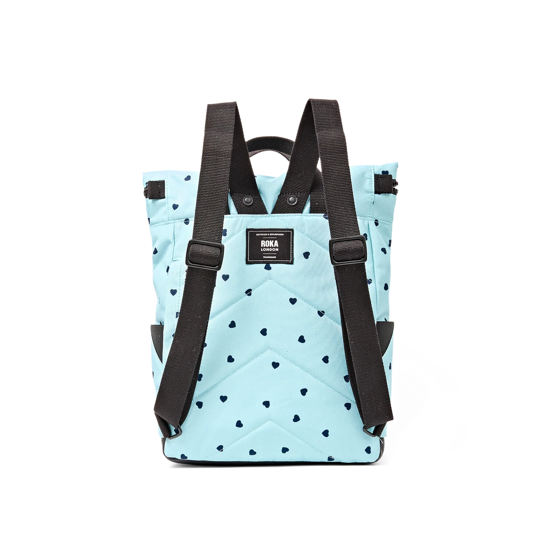 Roka London Canfield Roll-Top Backpack - Medium - Heart Print