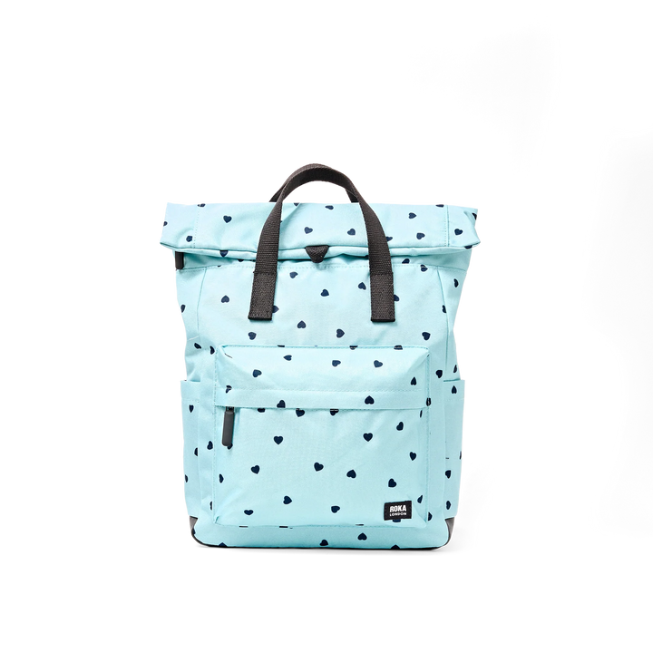 Roka London Canfield Roll Top Backpack - Small - Heart Print