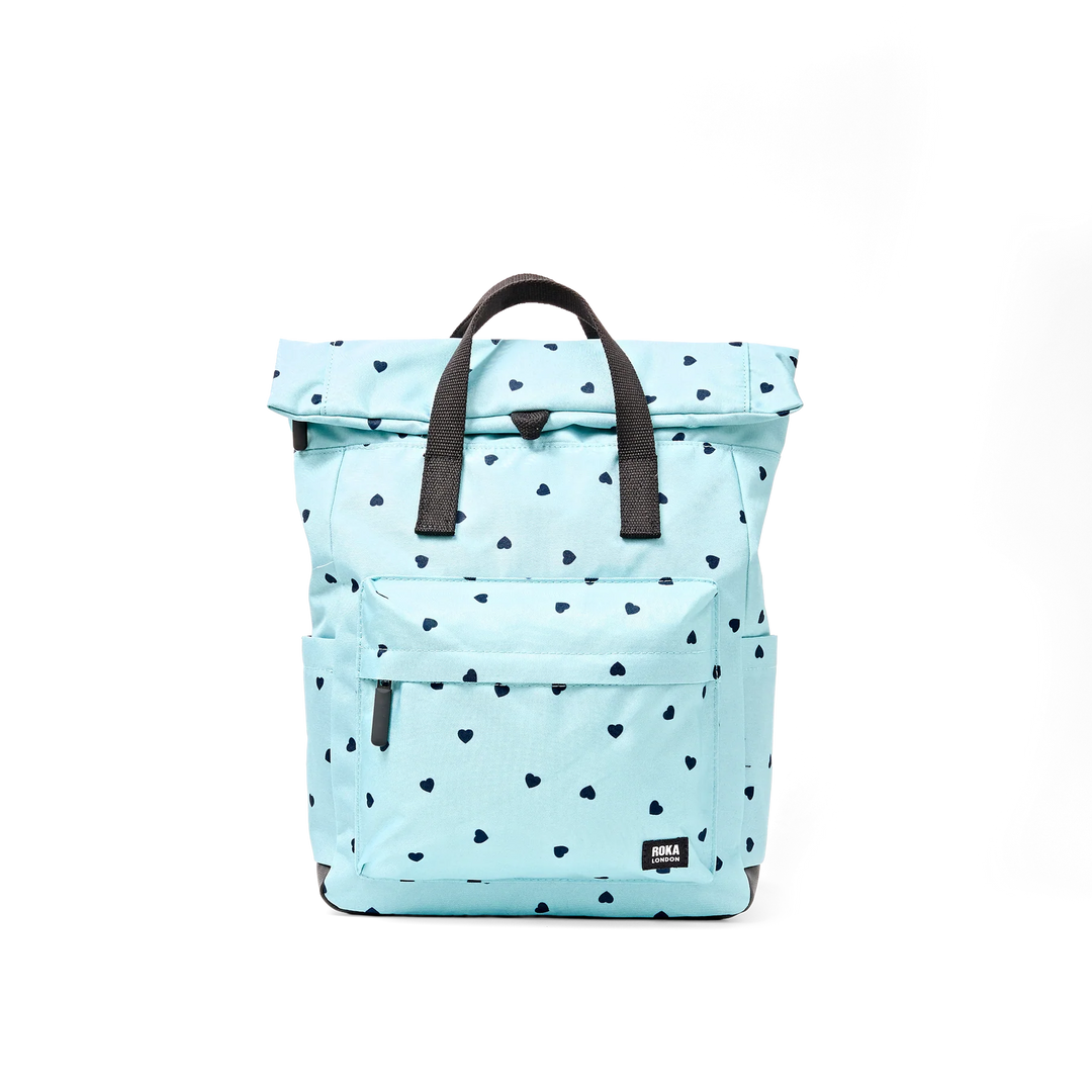 Roka London Canfield Roll-Top Backpack - Medium - Heart Print
