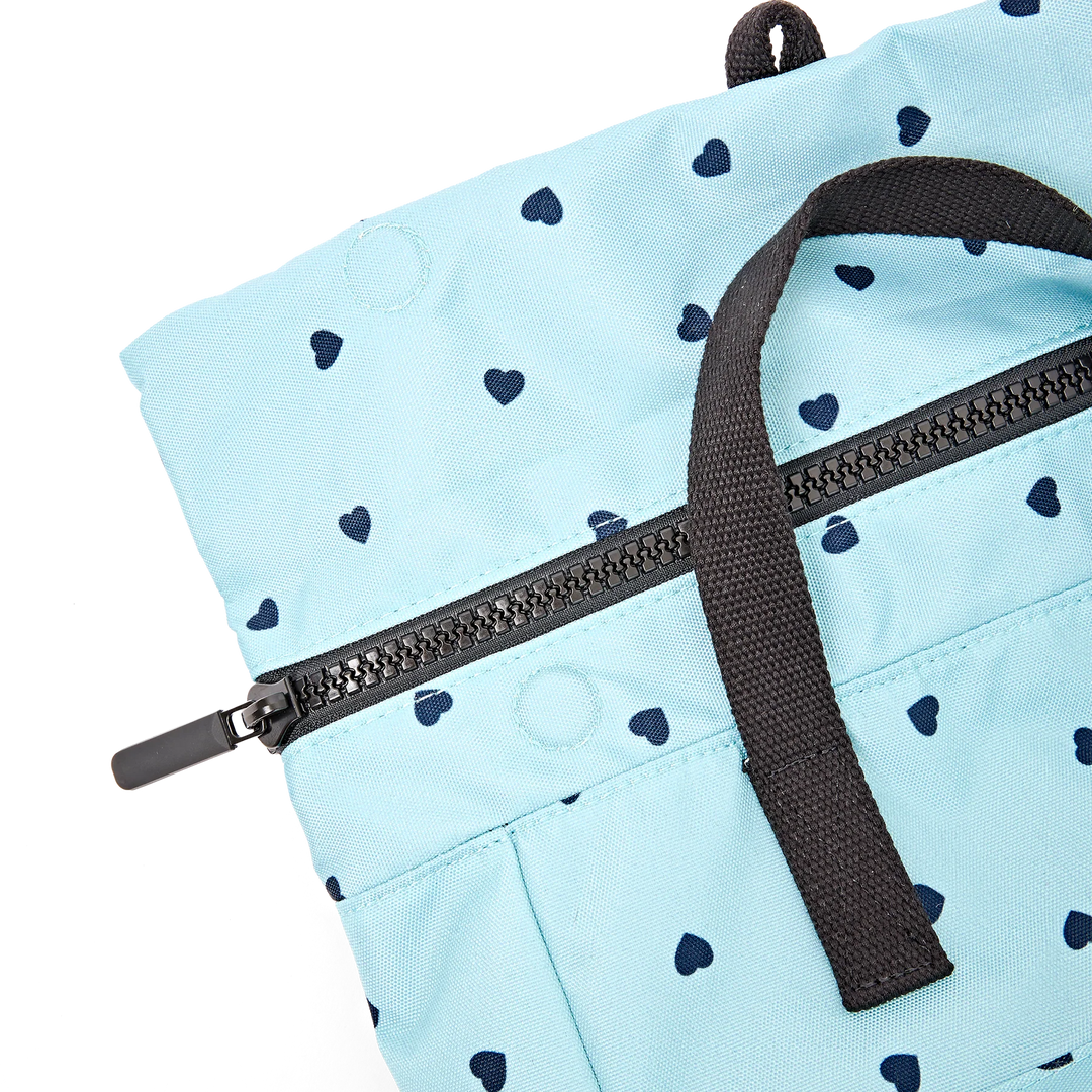 Roka London Canfield Roll Top Backpack - Small - Heart Print