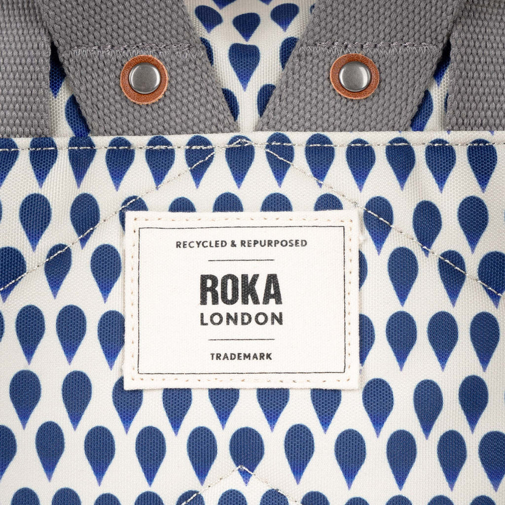 Roka London- Medium Canfield Backpack- Denim Rain Nylon