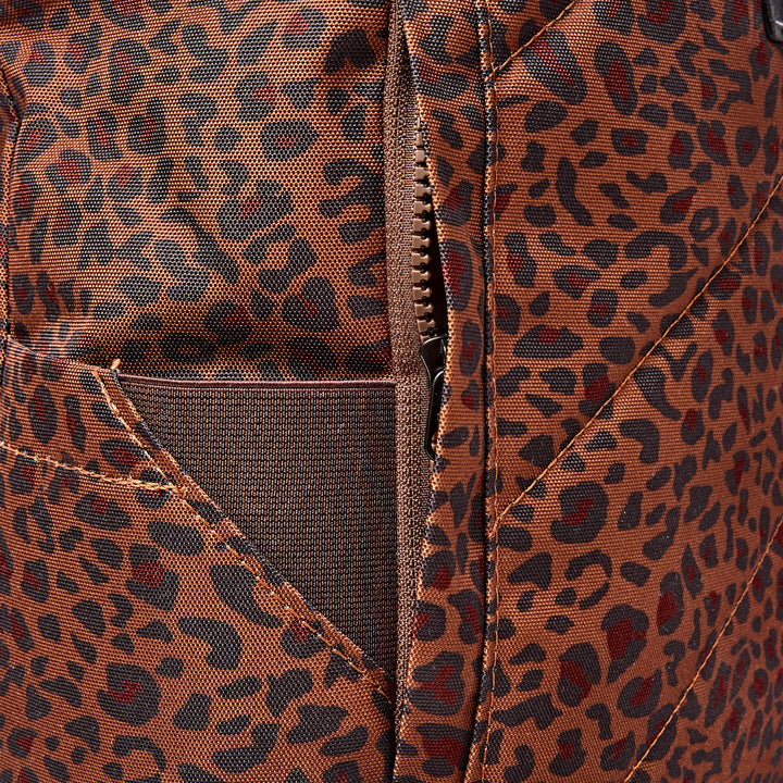 Roka London Canfield Roll Top Backpack Small- Mini Leopard Print