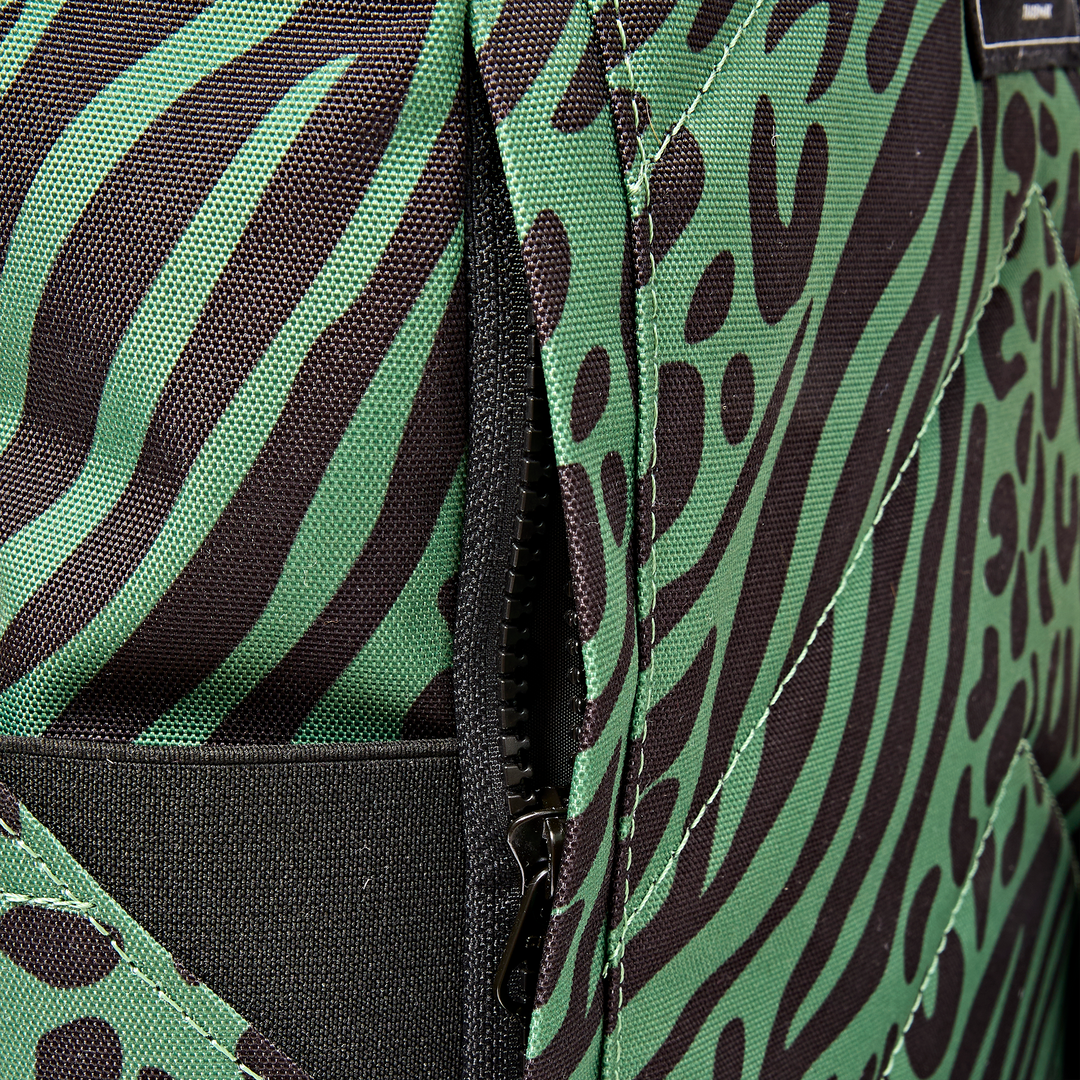 Roka London Canfield Roll Top Backpack Small- Mixed Animal Artichoke