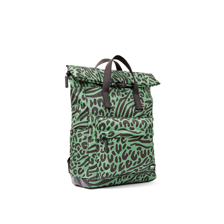 Roka London Canfield Roll Top Backpack Small- Mixed Animal Artichoke