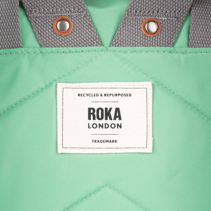Roka London - Small Canfield Backpack - Matcha Recycled Nylon