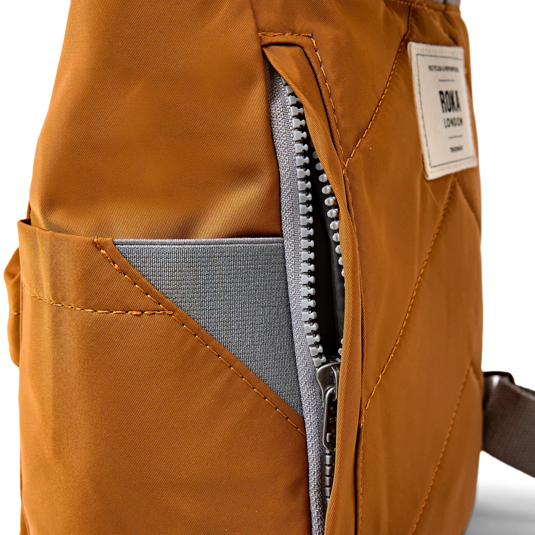 Roka London Canfield Roll Top Backpack - Small - Biscuit