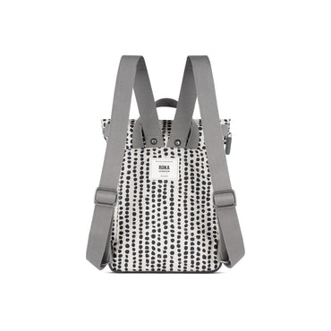 Roka London - Canfield B Medium Recycled Canvas Backpack - Linear Dot