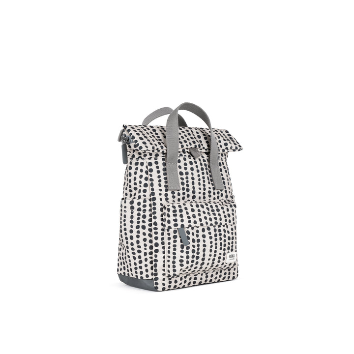 Roka London - Canfield B Medium Recycled Canvas Backpack - Linear Dot