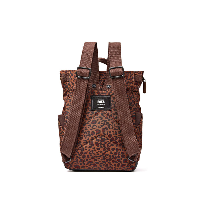 Roka London Canfield Roll Top Backpack - Small - Mini Leopard