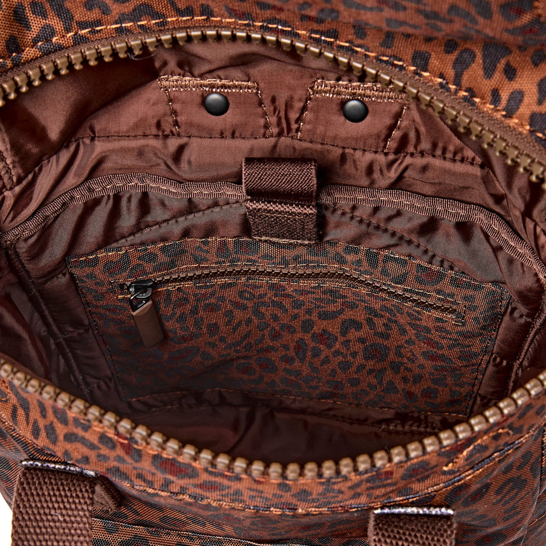 Roka London Canfield Roll Top Backpack - Small - Mini Leopard