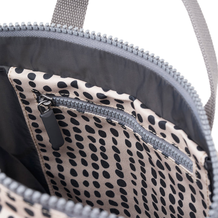 Roka London - Canfield B Medium Recycled Canvas Backpack - Linear Dot