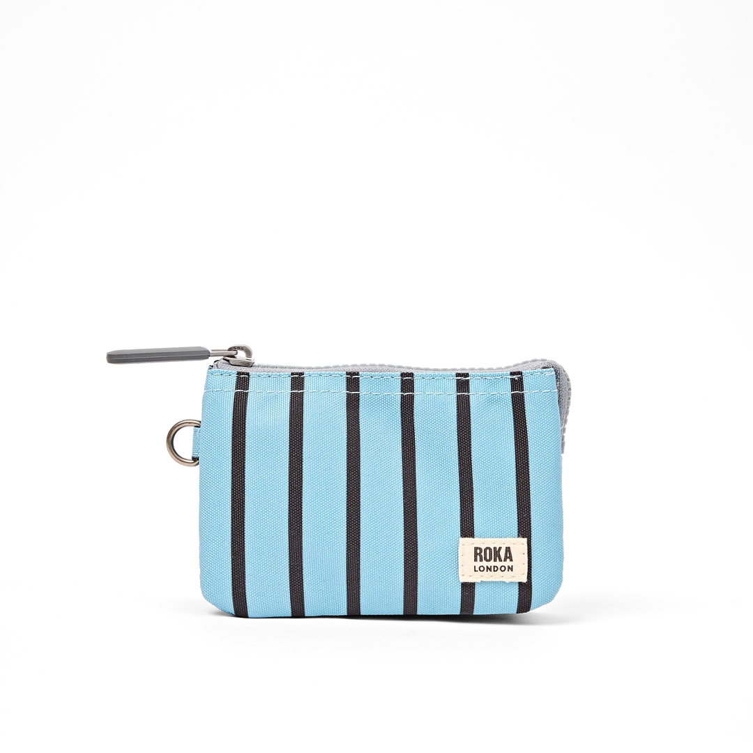 Roka London Carnaby Wallet - Small - Blue Stripe