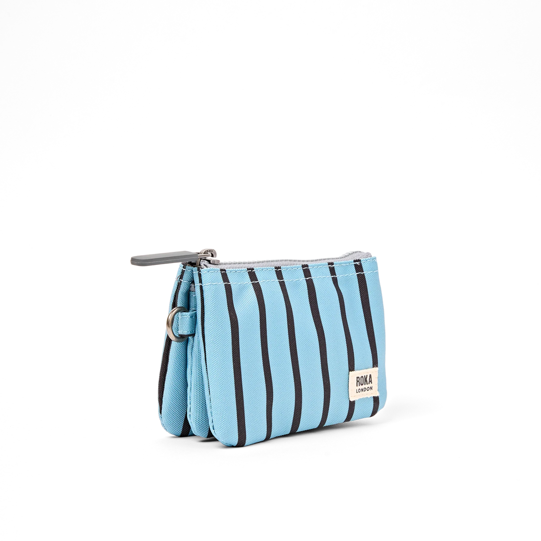 Roka London Carnaby Wallet - Small - Blue Stripe