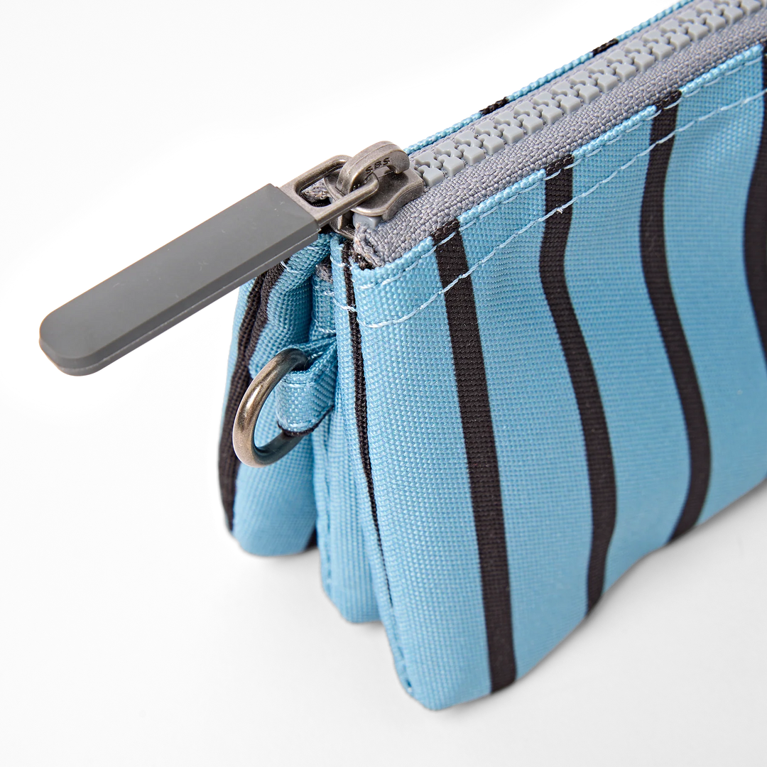 Roka London Carnaby Wallet - Small - Blue Stripe