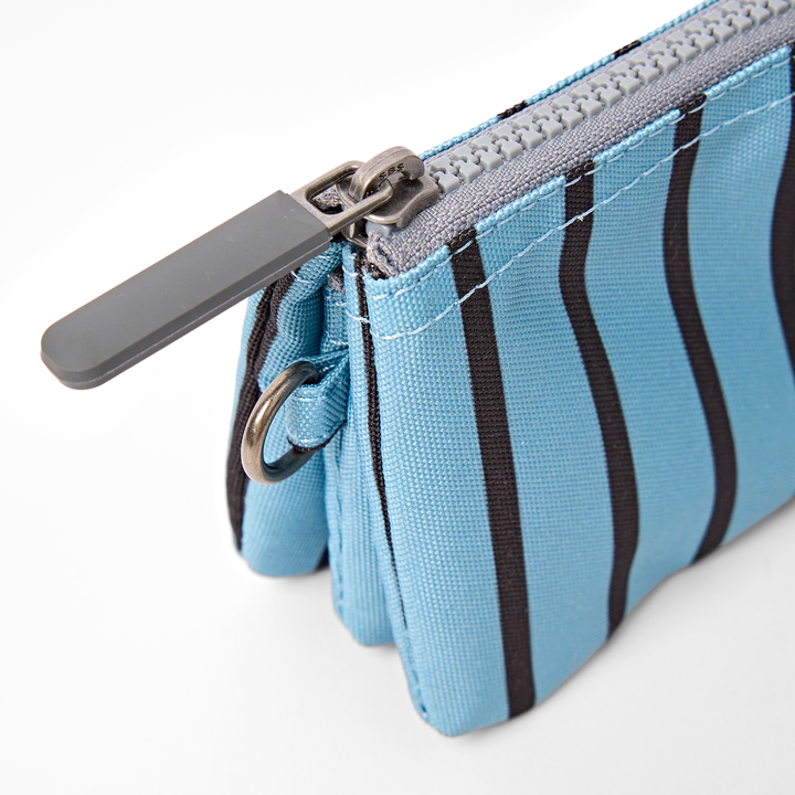 Roka London Carnaby Wallet - Small - Blue Stripe