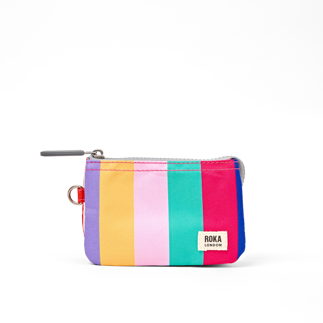 Roka London Carnaby Wallet - Small - Wide Multi Stripe