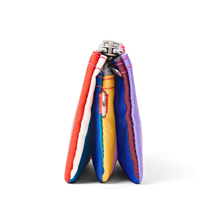Roka London Carnaby Wallet - Small - Wide Multi Stripe