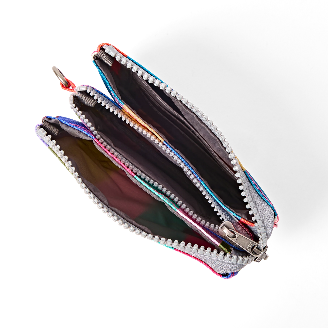 Roka London Carnaby Wallet - Small - Wide Multi Stripe