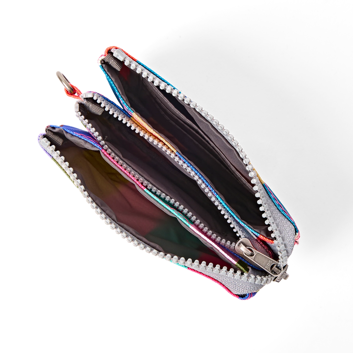 Roka London Carnaby Wallet - Small - Wide Multi Stripe