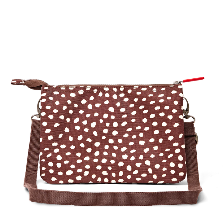 Roka London Carnaby XL Crossbody Bag- Brown Dot
