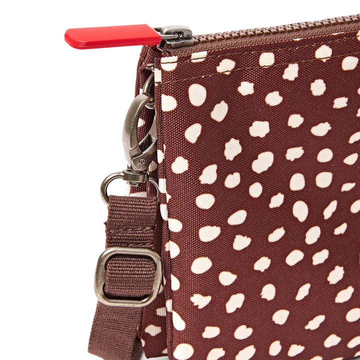 Roka London Carnaby XL Crossbody Bag- Brown Dot