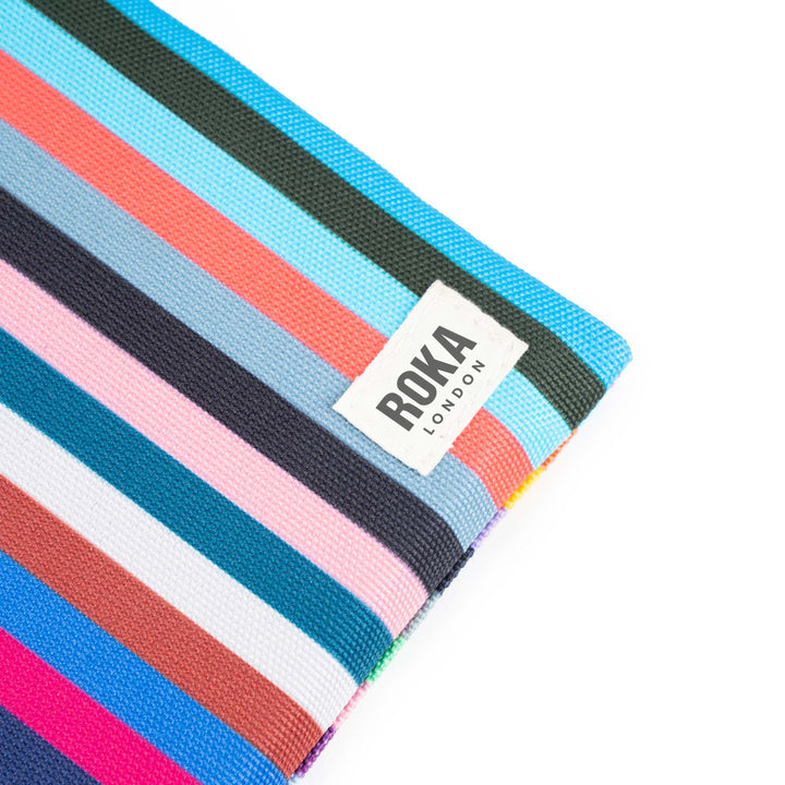Roka London -  XS Chelsea Sling Pocket - Multi Stripe Canvas