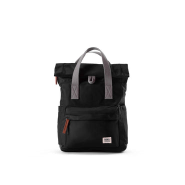 Roka London- Small Canfield Backpack - Black Recycled Nylon