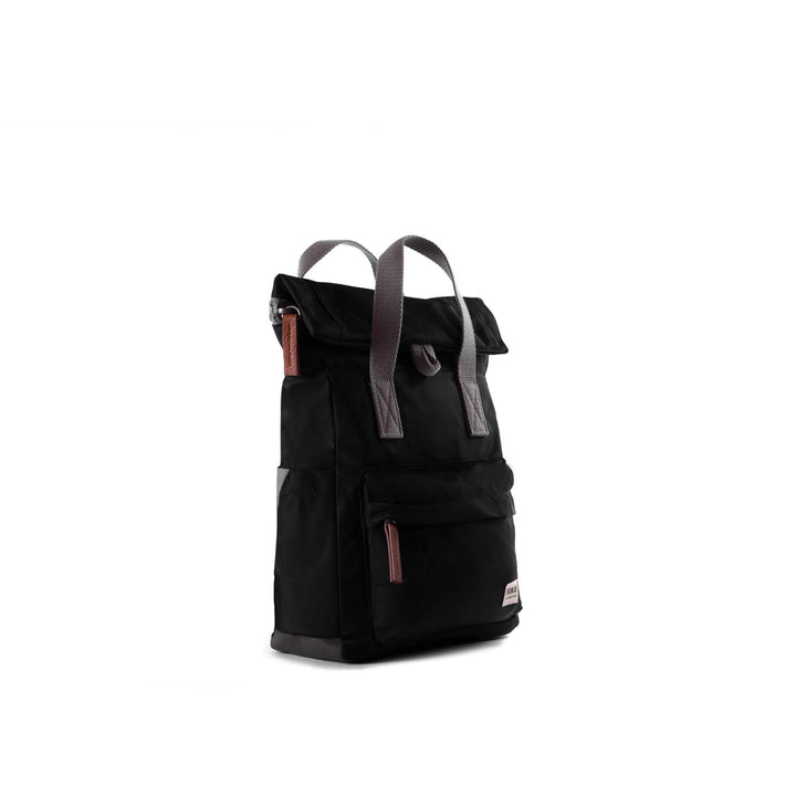 Roka London- Small Canfield Backpack - Black Recycled Nylon